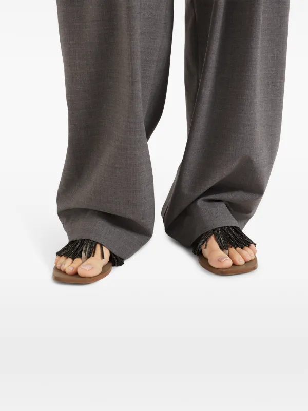 Brunello Cucinelli スエード サンダル | グレー | FARFETCH JP