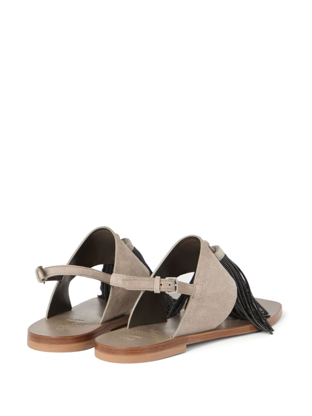 Brunello Cucinelli Suède sandalen Grijs