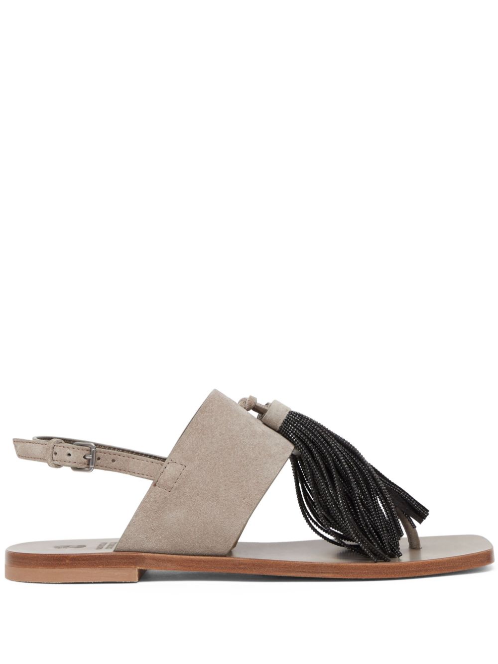 Brunello Cucinelli Suède sandalen Grijs