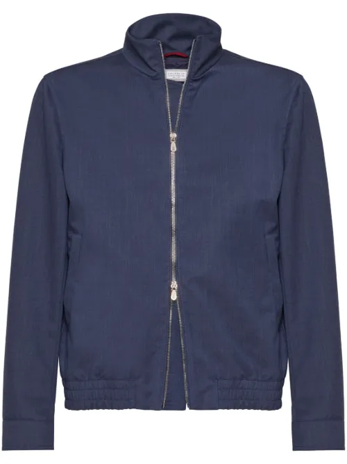Veste bomber zippée à col montant - Brunello Cucinelli - Modalova