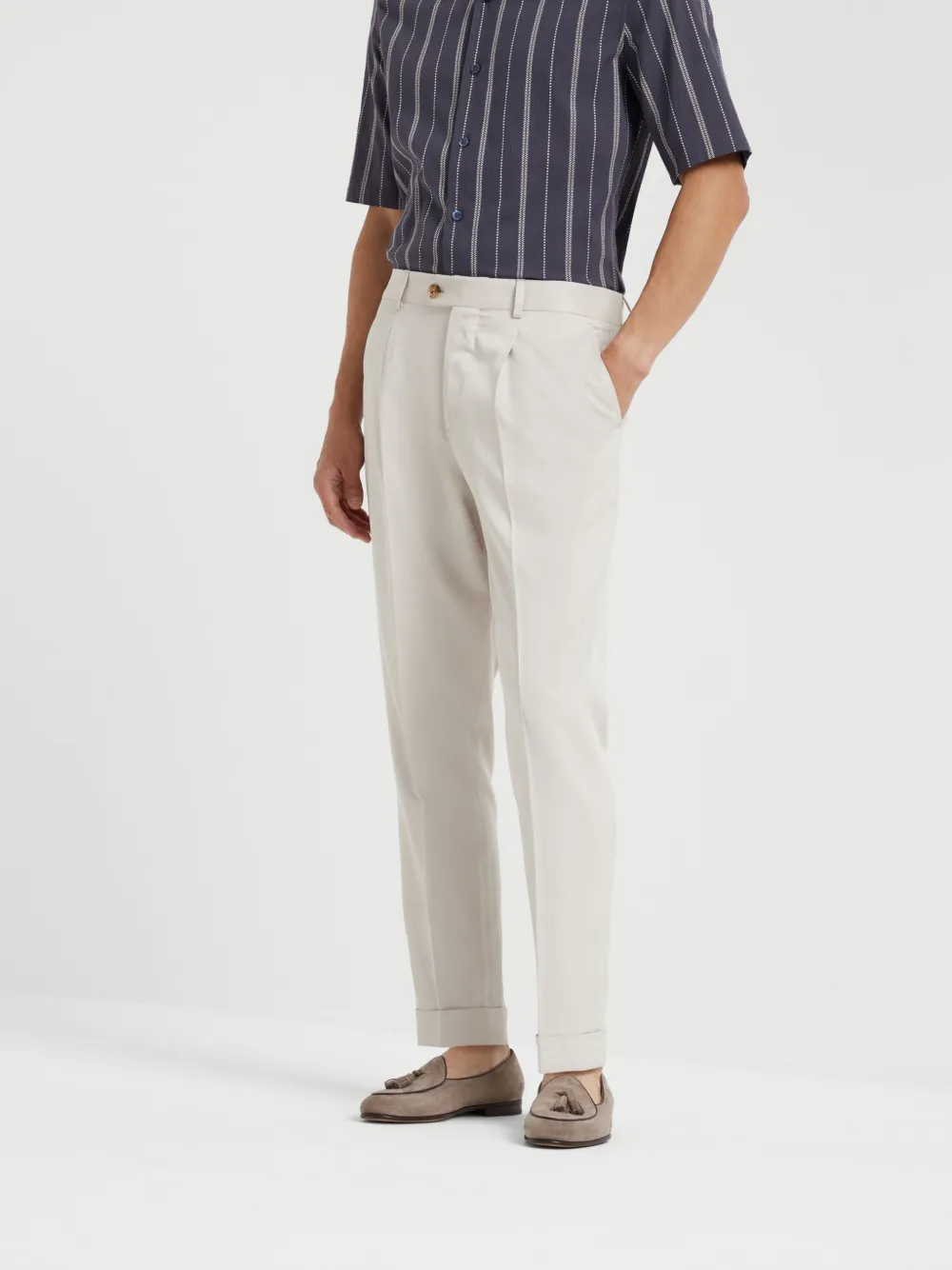 Brunello Cucinelli Twill broek Beige
