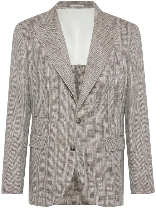 Blazer à chevrons - Brunello Cucinelli - Modalova