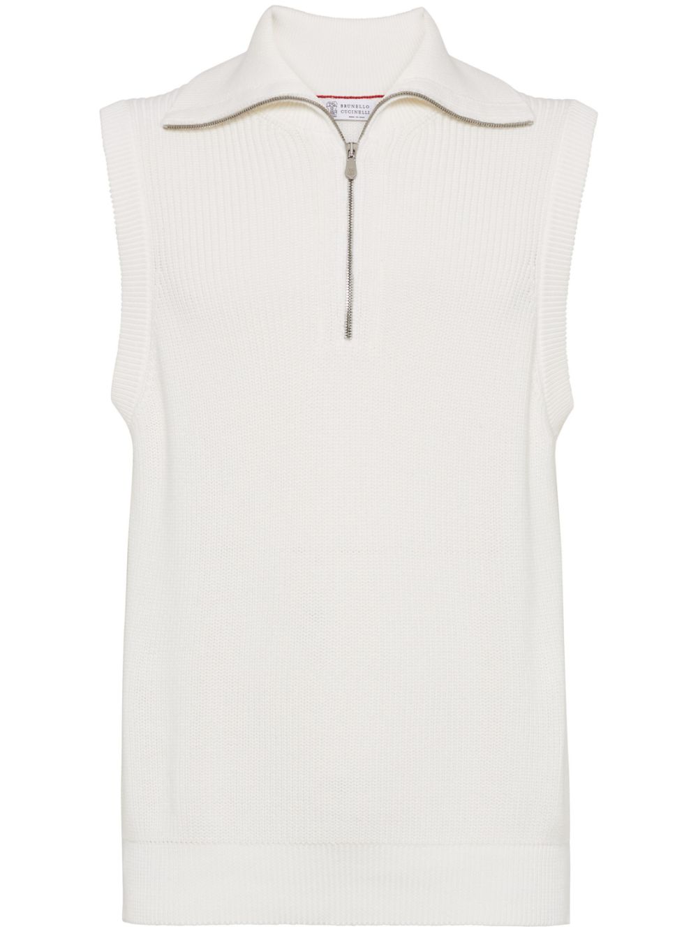 Brunello Cucinelli zip-up vest - White