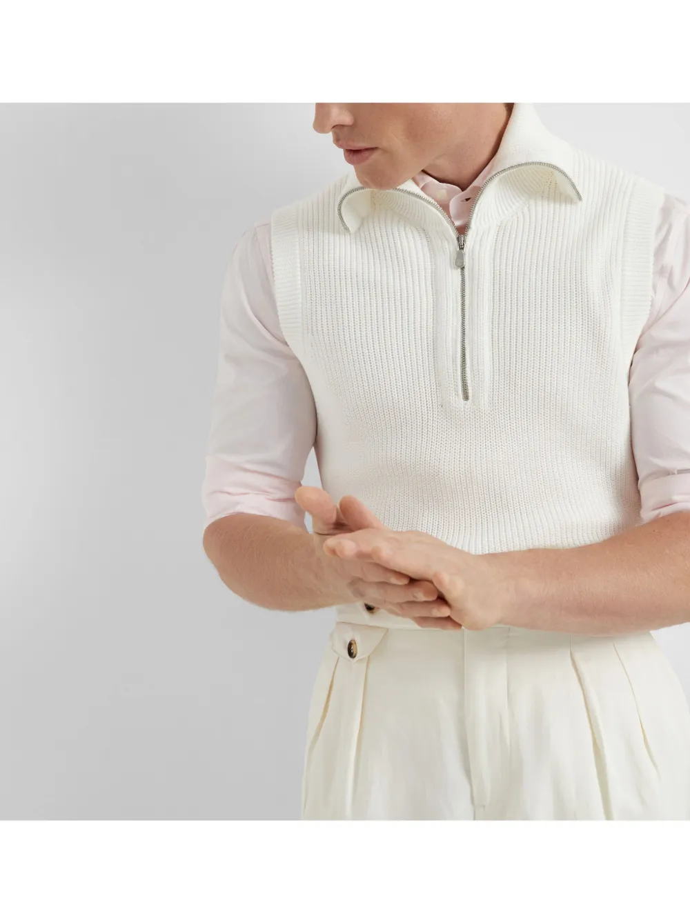 Brunello Cucinelli ジップアップ トップ | ホワイト | FARFETCH JP