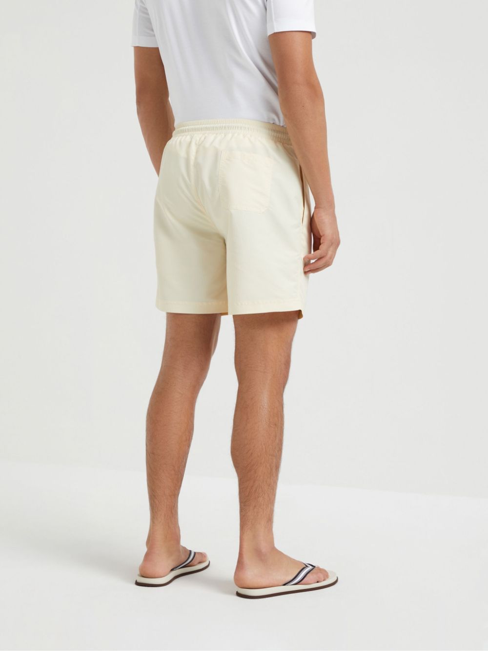 Brunello Cucinelli logo-print swim shorts Men