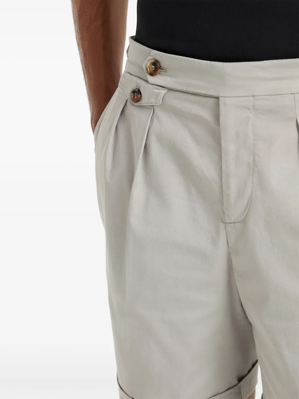 Brunello Cucinelli Geverfde bermuda shorts Beige