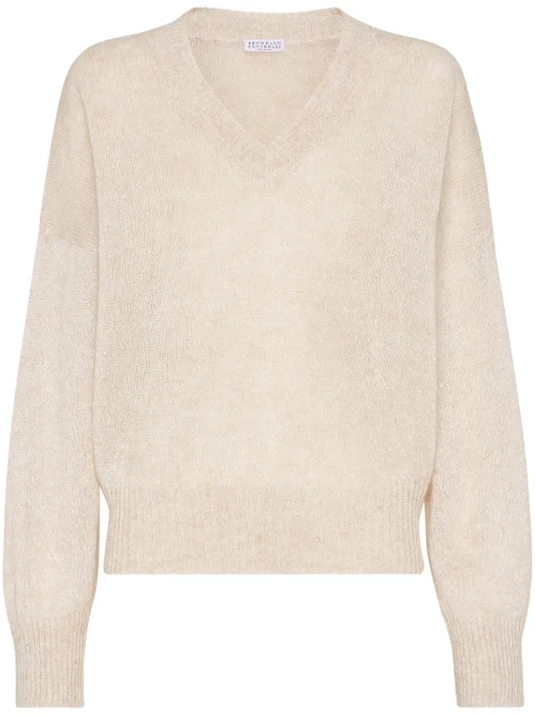 Brunello Cucinelli Vネック セーター | ニュートラル | FARFETCH JP