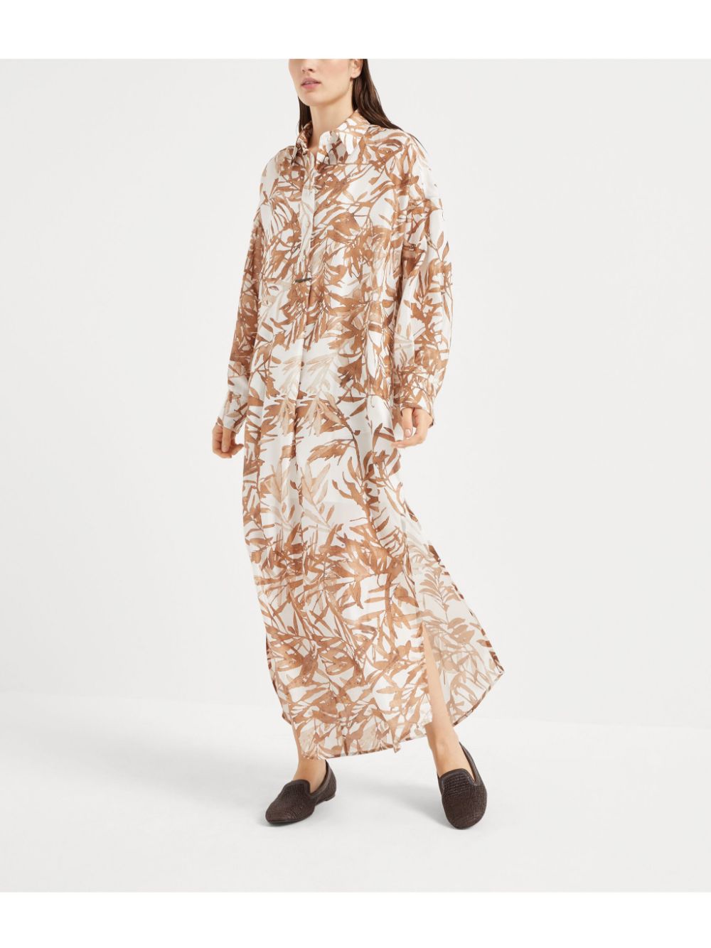 Brunello Cucinelli Herbarium-print shirt dress Women