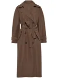 Brunello Cucinelli Monili bead-embellished trench coat - Brown