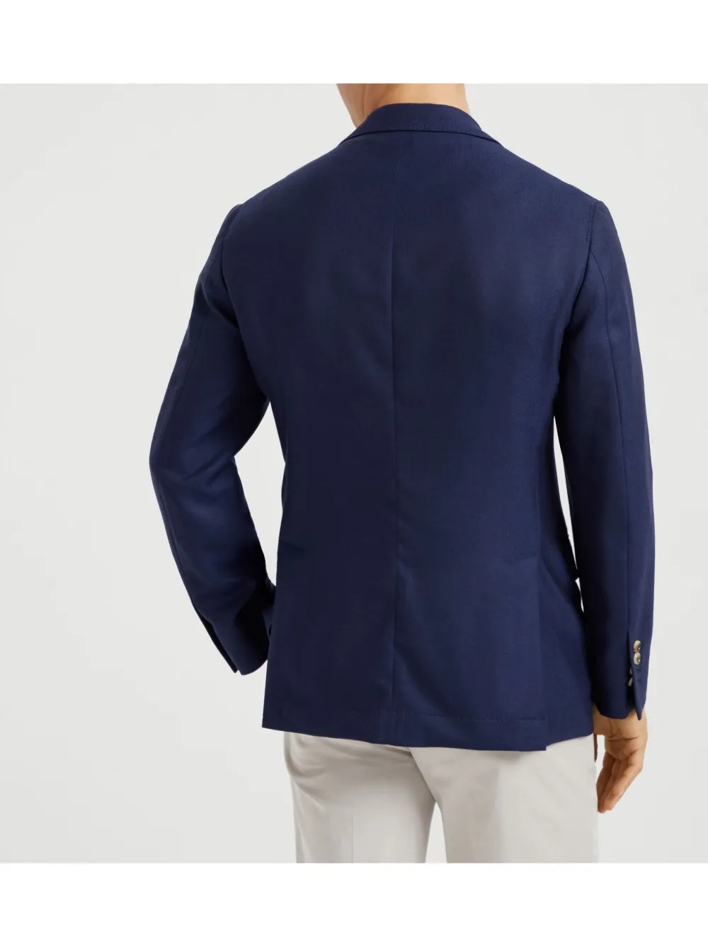Brunello Cucinelli Blazer met enkele rij knopen Blauw