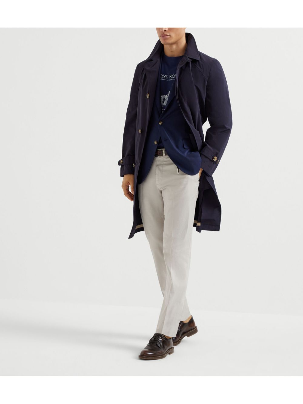 Brunello Cucinelli Blazer met enkele rij knopen - Blauw