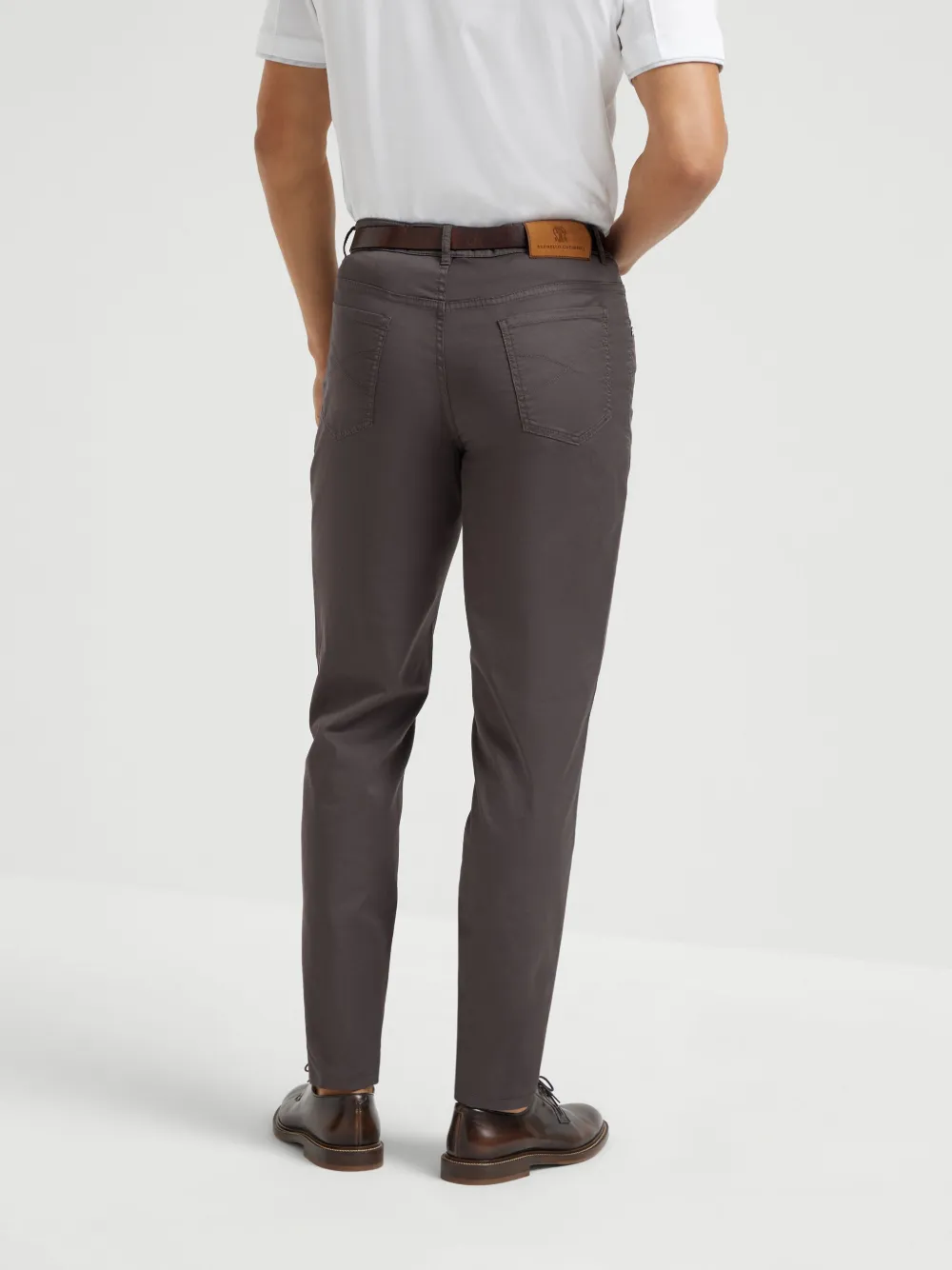 Brunello Cucinelli Slim-fit broek Bruin