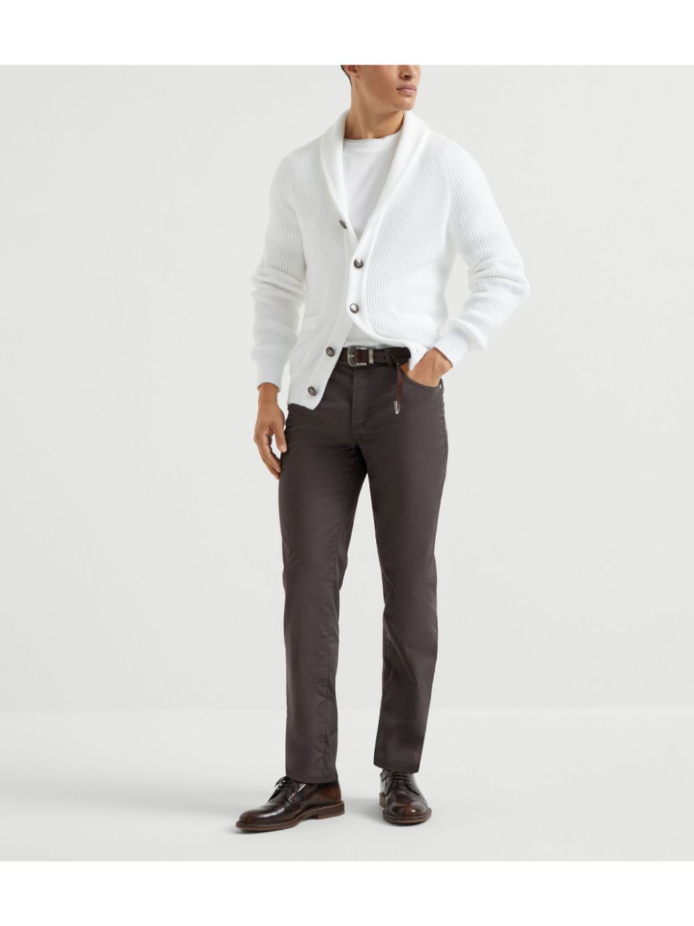 Brunello Cucinelli slim-cut trousers - Brown