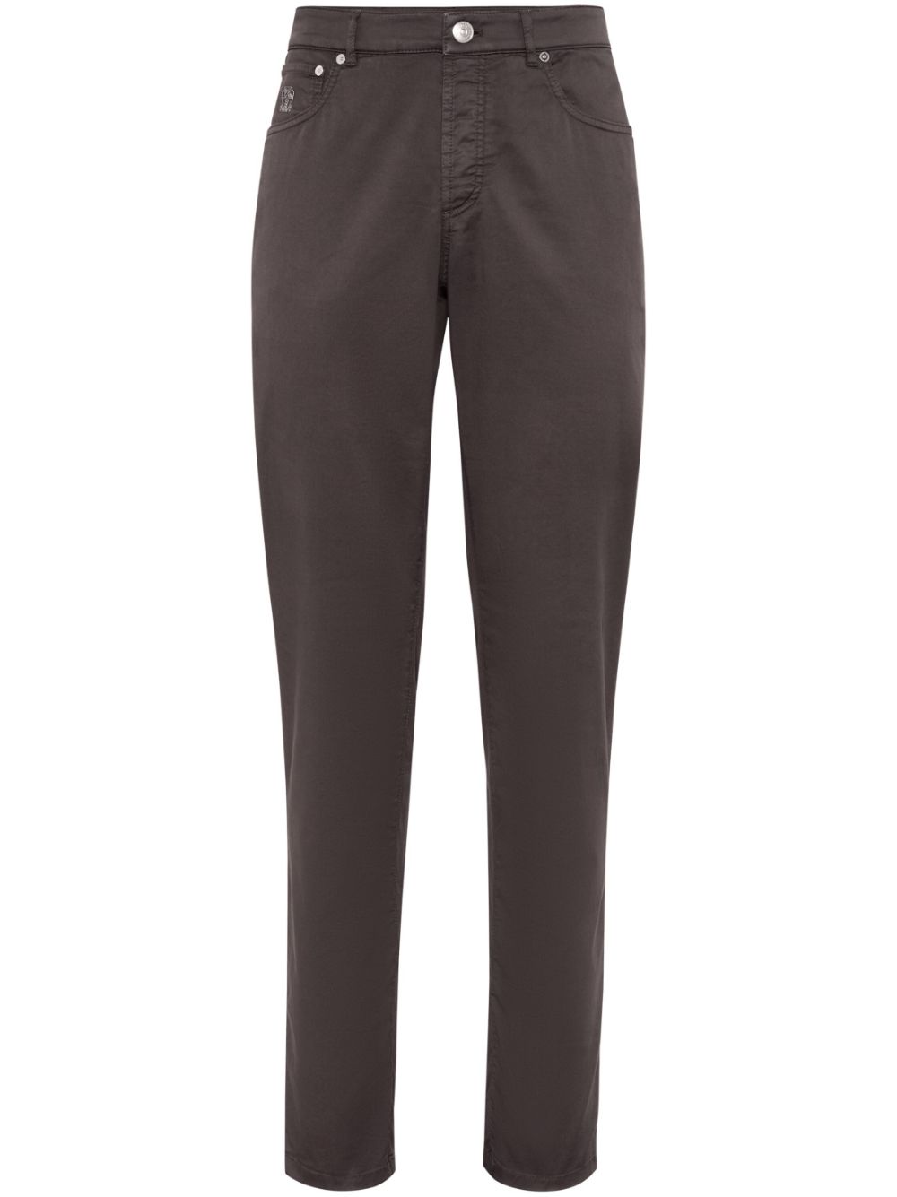 Brunello Cucinelli slim-cut trousers - Brown