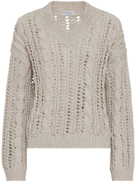 Brunello Cucinelli open-knit sweater Women