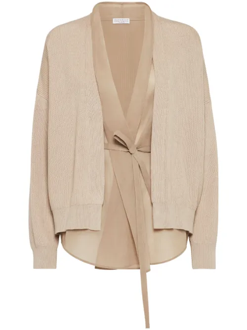 Cardigan à design superposé - Brunello Cucinelli - Modalova