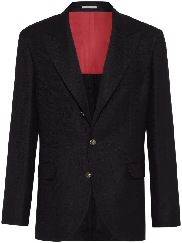 BRUNELLO CUCINELLI ブラック テーラードジャケット Brunello Cucinelli ピークドラペル ジャケット | ブラック