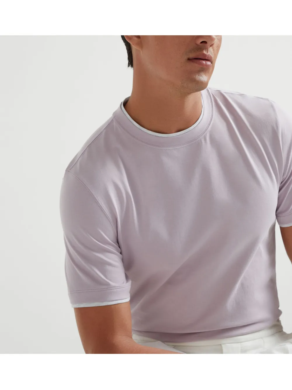 Brunello Cucinelli Gelaagd T-shirt Paars