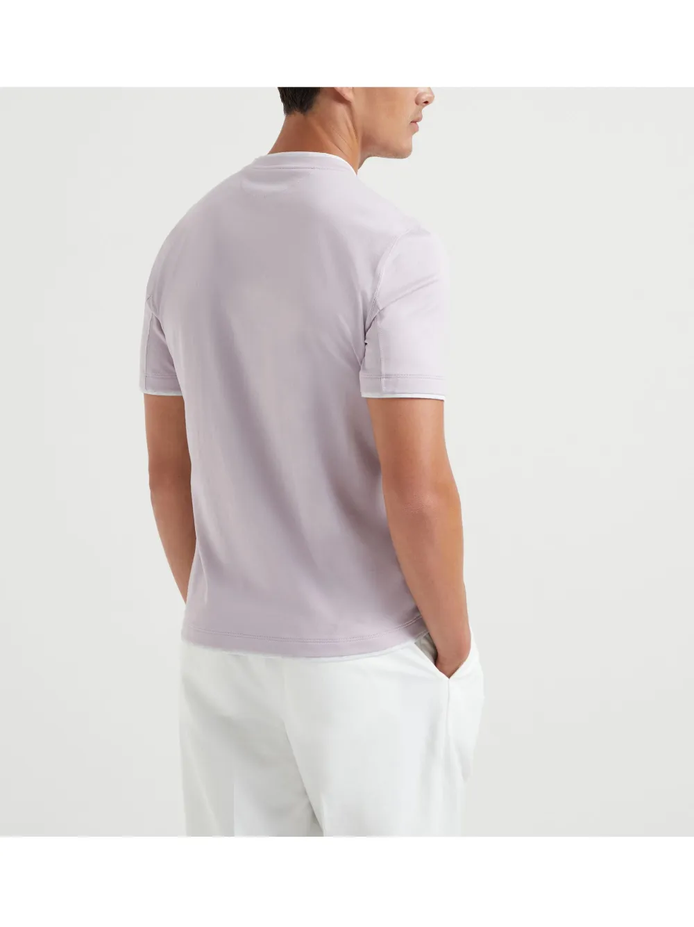 Brunello Cucinelli Gelaagd T-shirt Paars