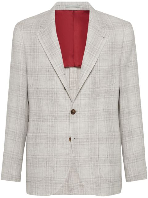 Brunello Cucinelli Prince of Wales deconstructed blazer Men