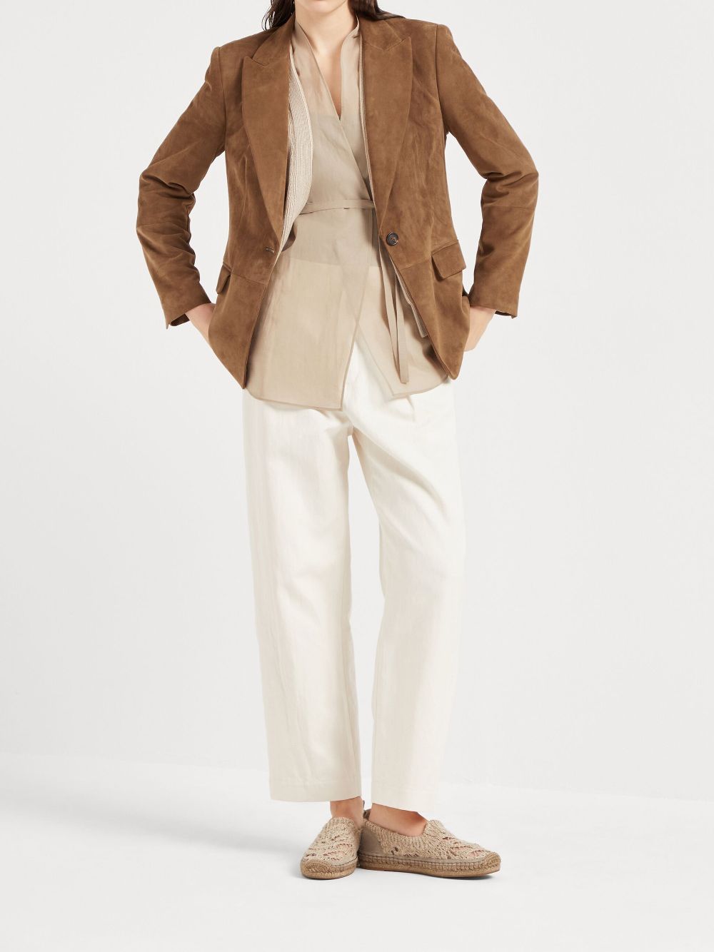 Brunello Cucinelli Geplooide chino - Wit