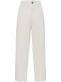 Brunello Cucinelli pleated chino trousers - White