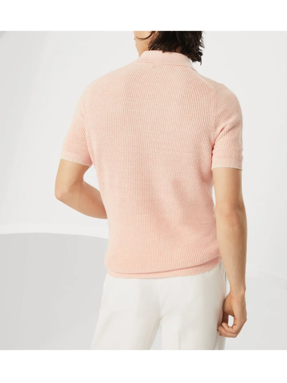 Brunello Cucinelli Ribgebreid poloshirt Roze