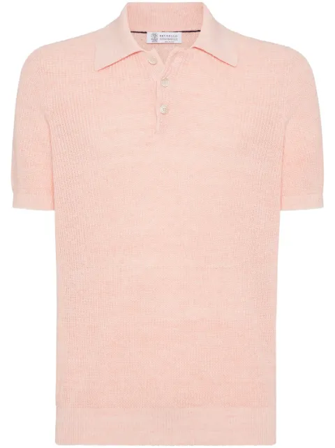 Brunello Cucinelli ribbed-knit polo shirt