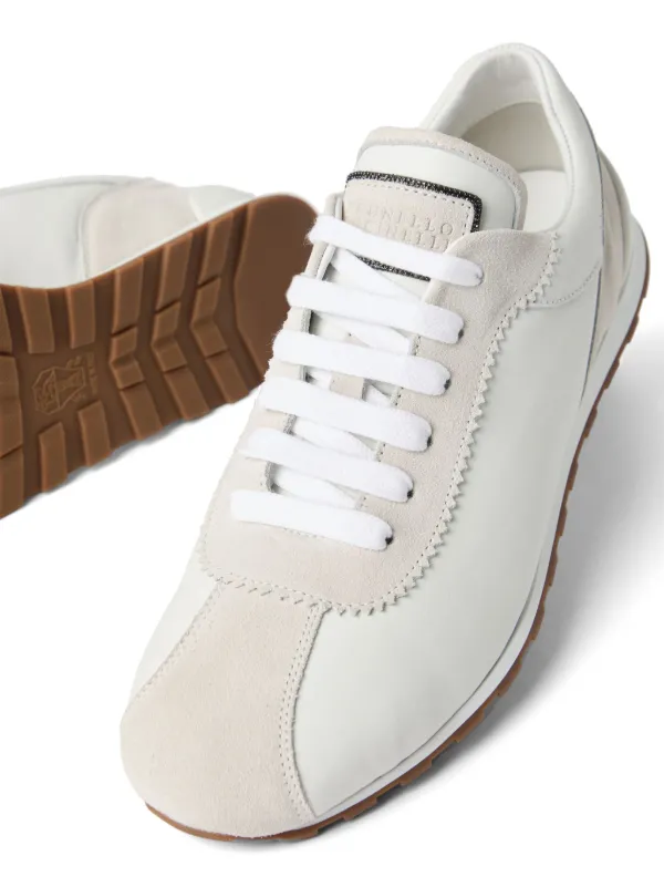 スニーカー BRUNELLO CUCINELLI Women Sneakers MZSFG2941 C6280 WHITE Brunello Cucinelli Women Sneakers White Leather Low Top Lace