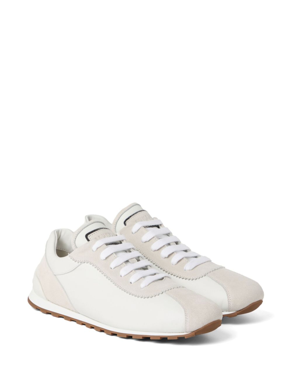 Brunello Cucinelli Sneakers met vlakken - Wit