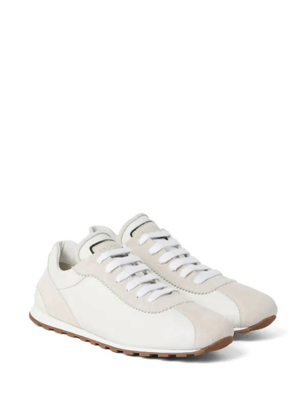 スニーカー BRUNELLO CUCINELLI Women Sneakers MZSFG2926C159 White Brunello Cucinelli Women Sneakers White Leather Low Top Lace