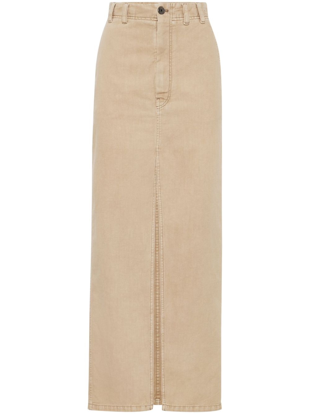 Brunello Cucinelli Monili bead-embellished skirt - Neutrals