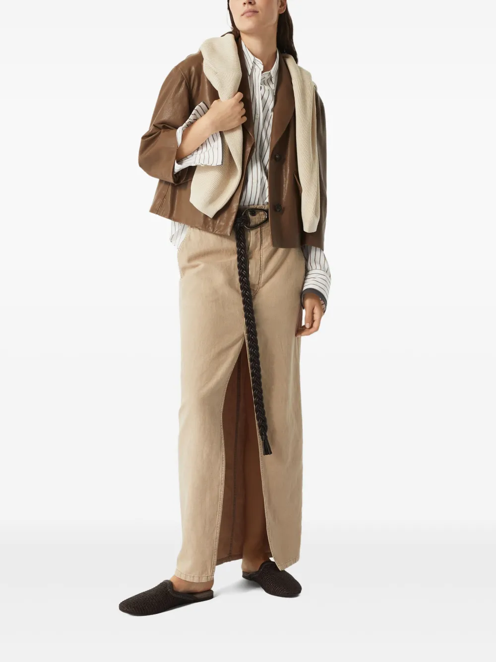 Brunello Cucinelli bead-embellished skirt | High-Waisted Skirts | Image 2