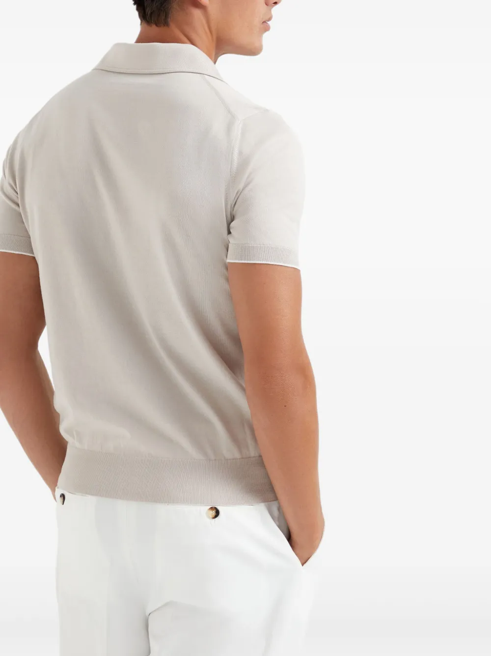 Brunello Cucinelli Katoenen poloshirt Beige