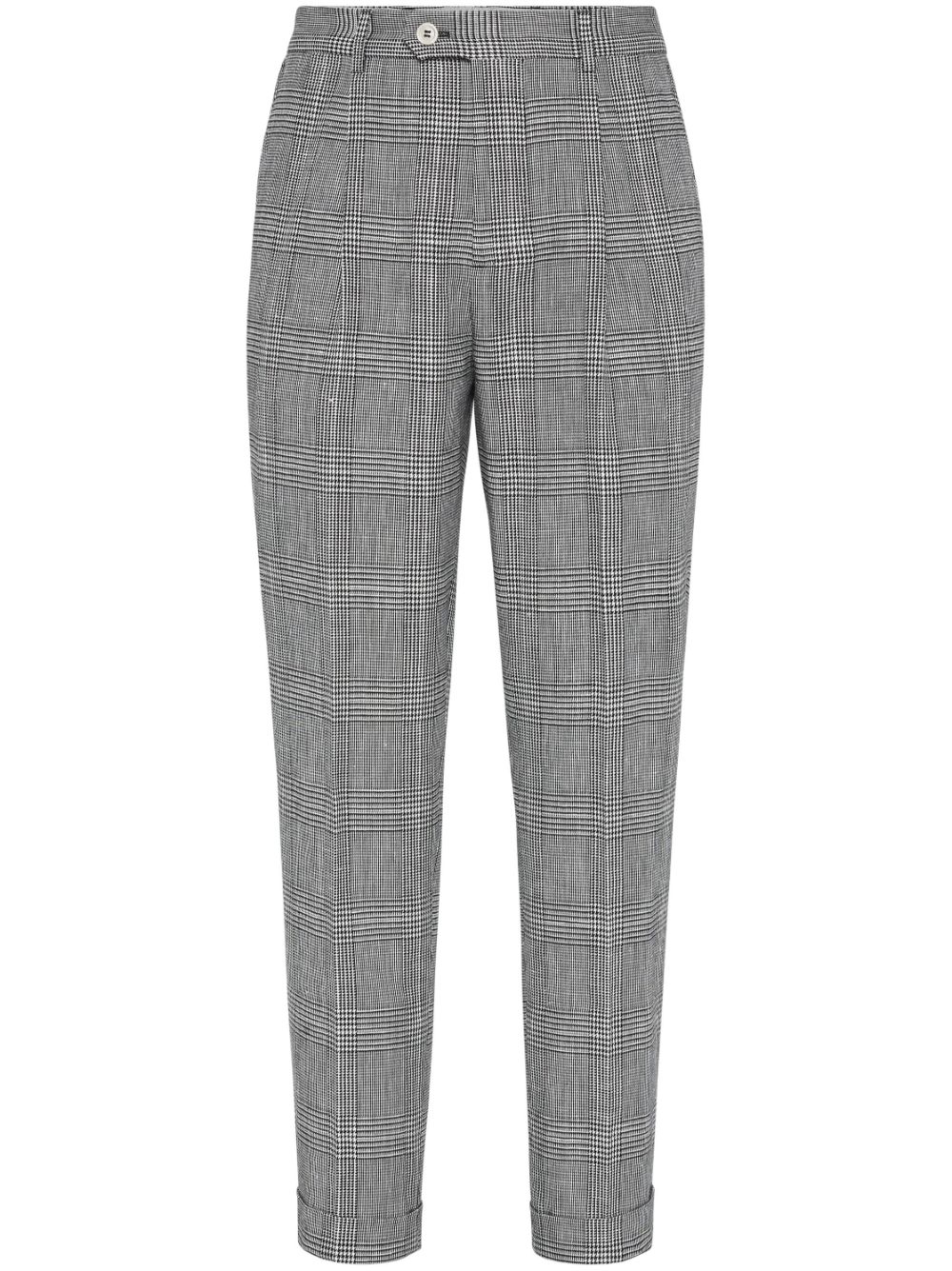 Brunello Cucinelli Prince of Wales trousers - Grey