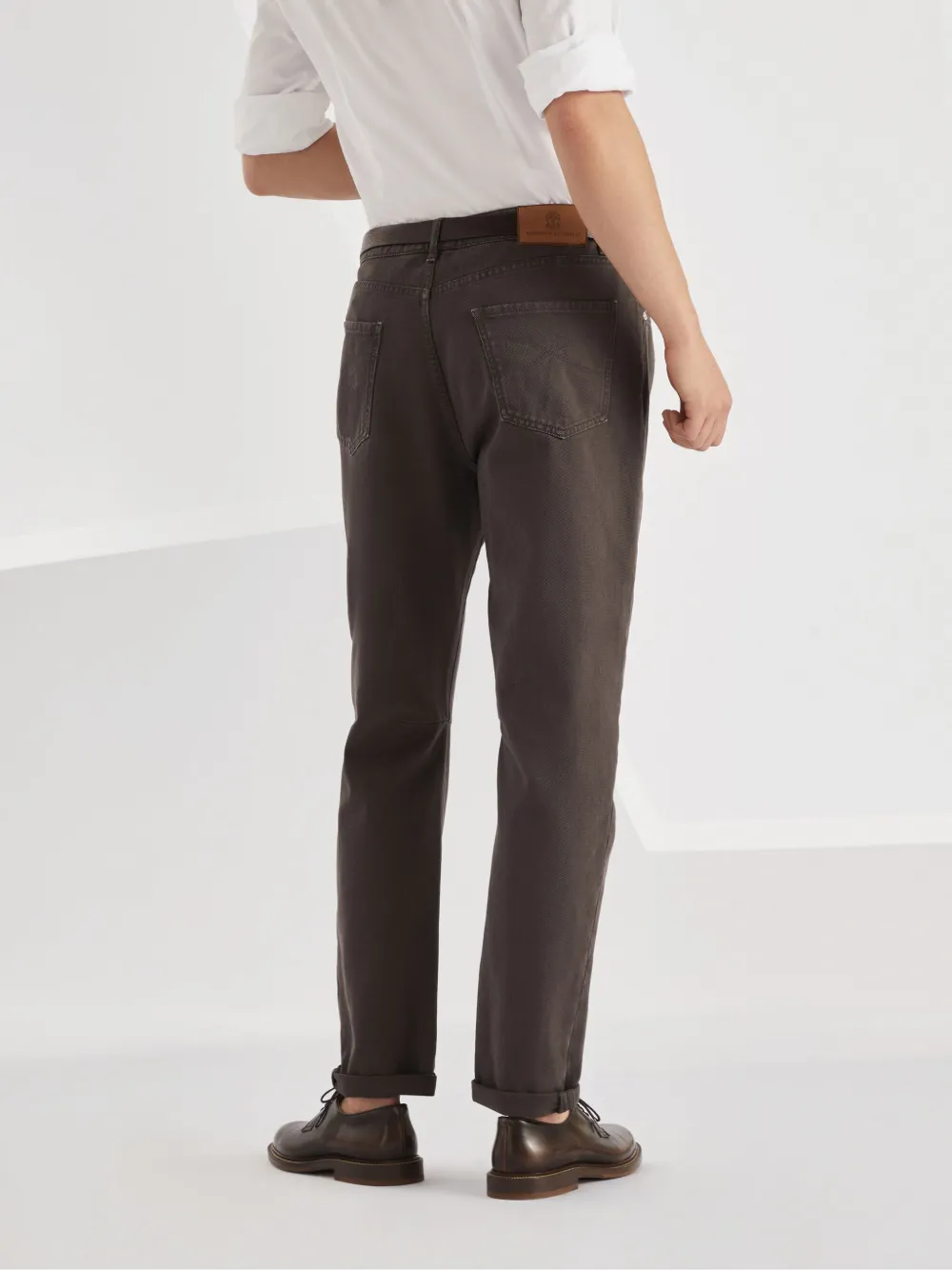 Brunello Cucinelli Jeans met geverfd effect Bruin