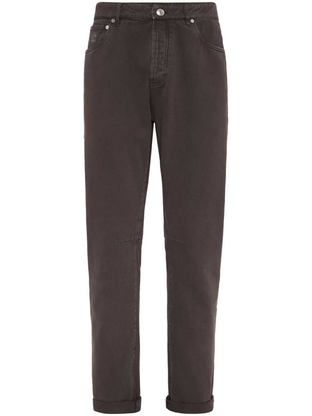 Brunello Cucinelli garment-dyed jeans - Brown