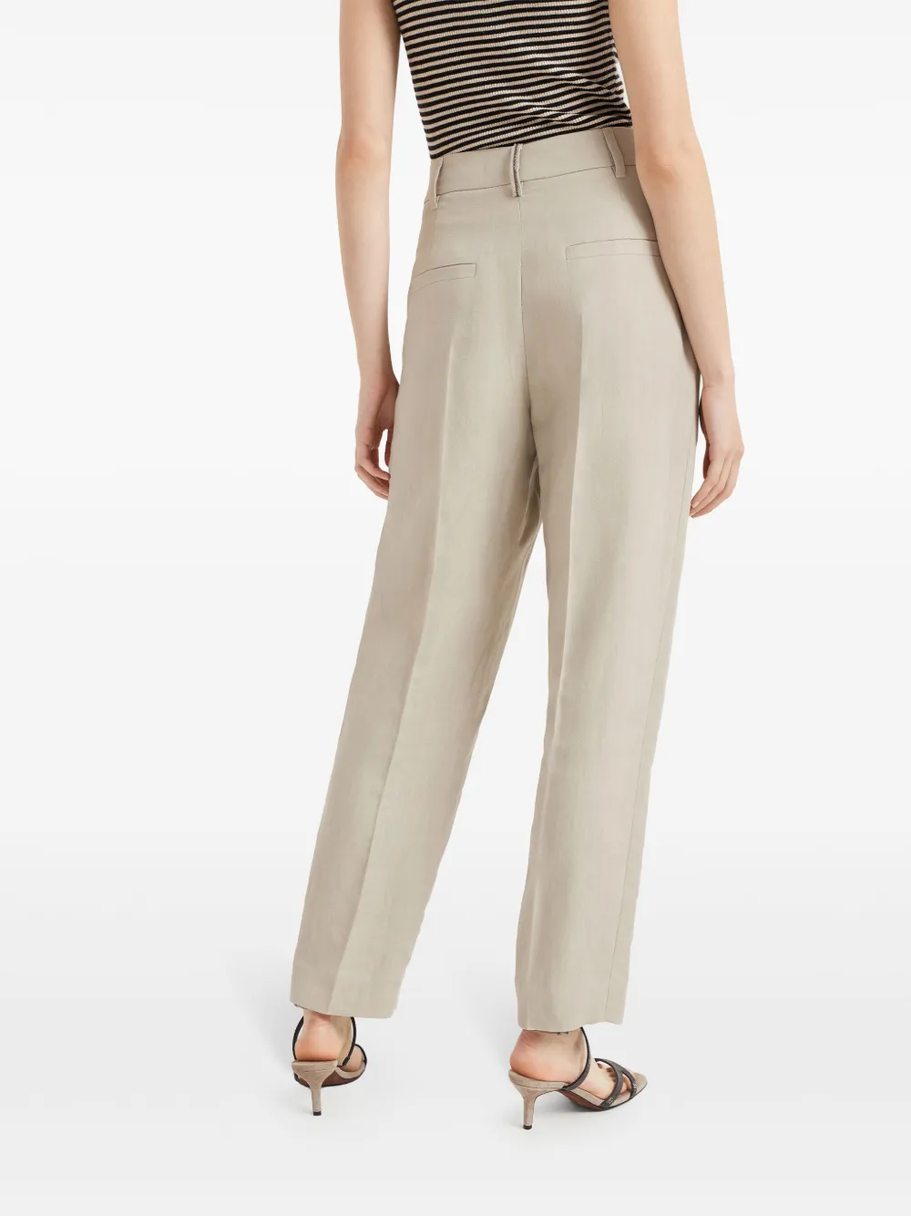 Brunello Cucinelli Twill ruimvallende broek Beige