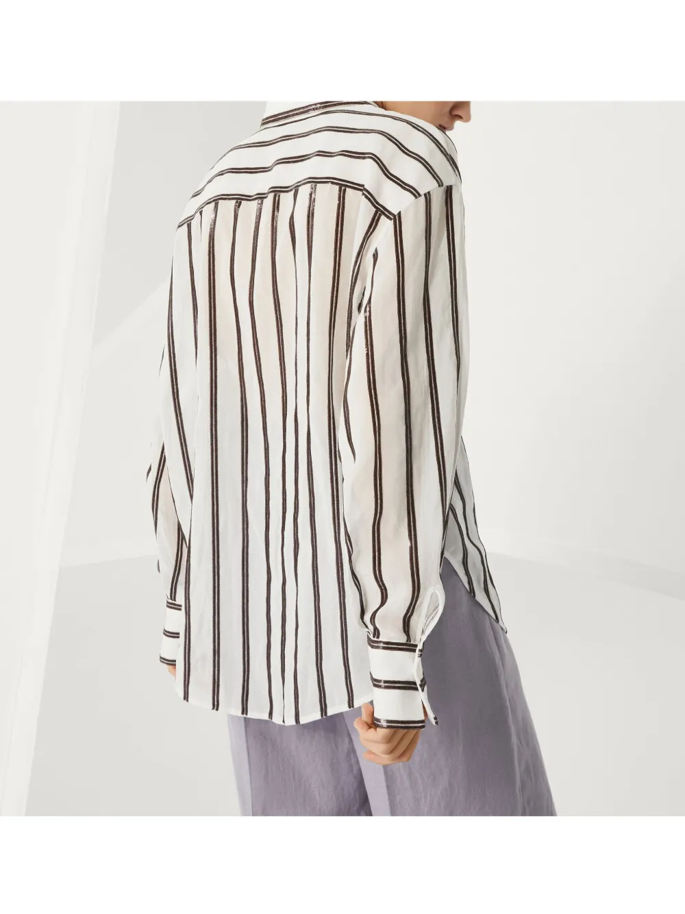 Brunello Cucinelli Blouse met pailletten Wit