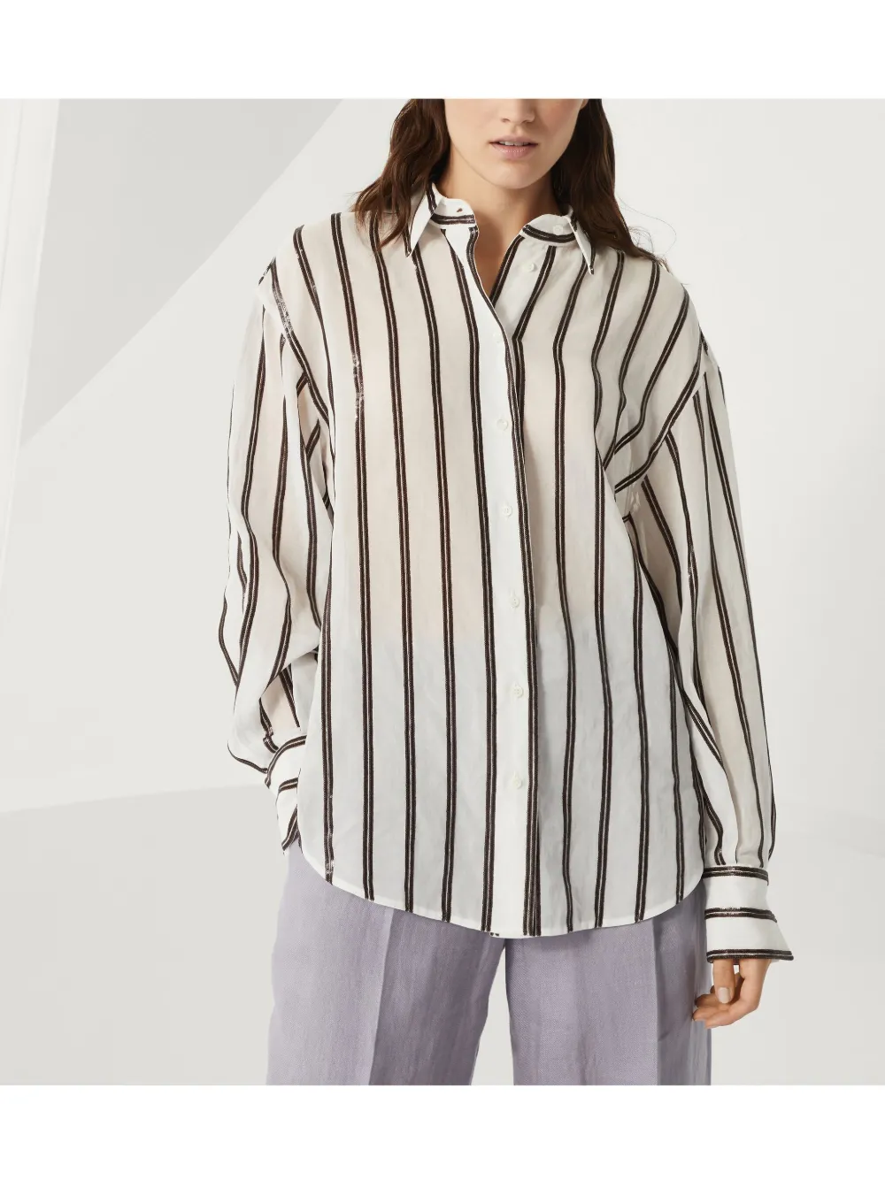 Brunello Cucinelli Blouse met pailletten Wit