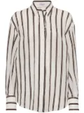 Brunello Cucinelli sequin-embellished shirt - White