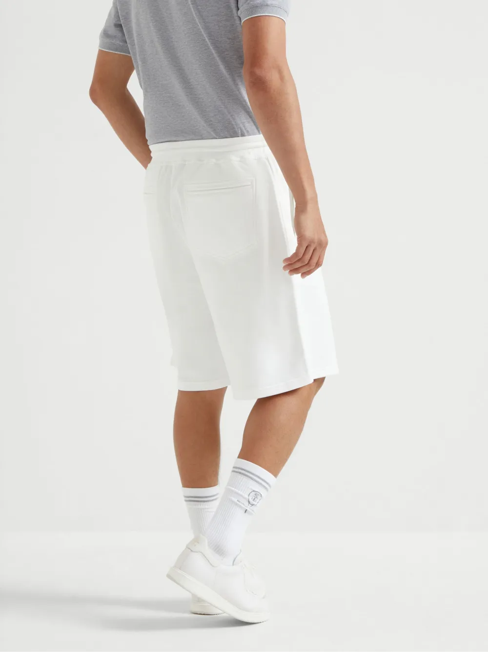 Brunello Cucinelli Shorts met trekkoord Wit