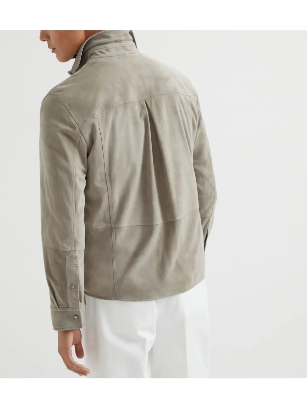 Brunello Cucinelli Suède overhemd Beige