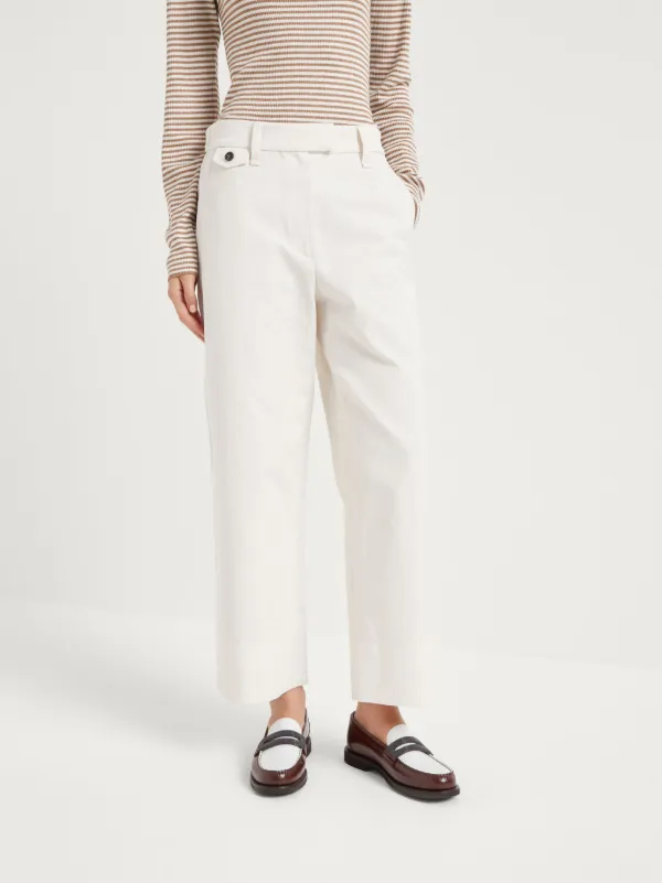 ★BRUNELLO CUCINELLI★チノ クロップドパンツ Brunello Cucinelli クロップド チノパンツ | ブラウン