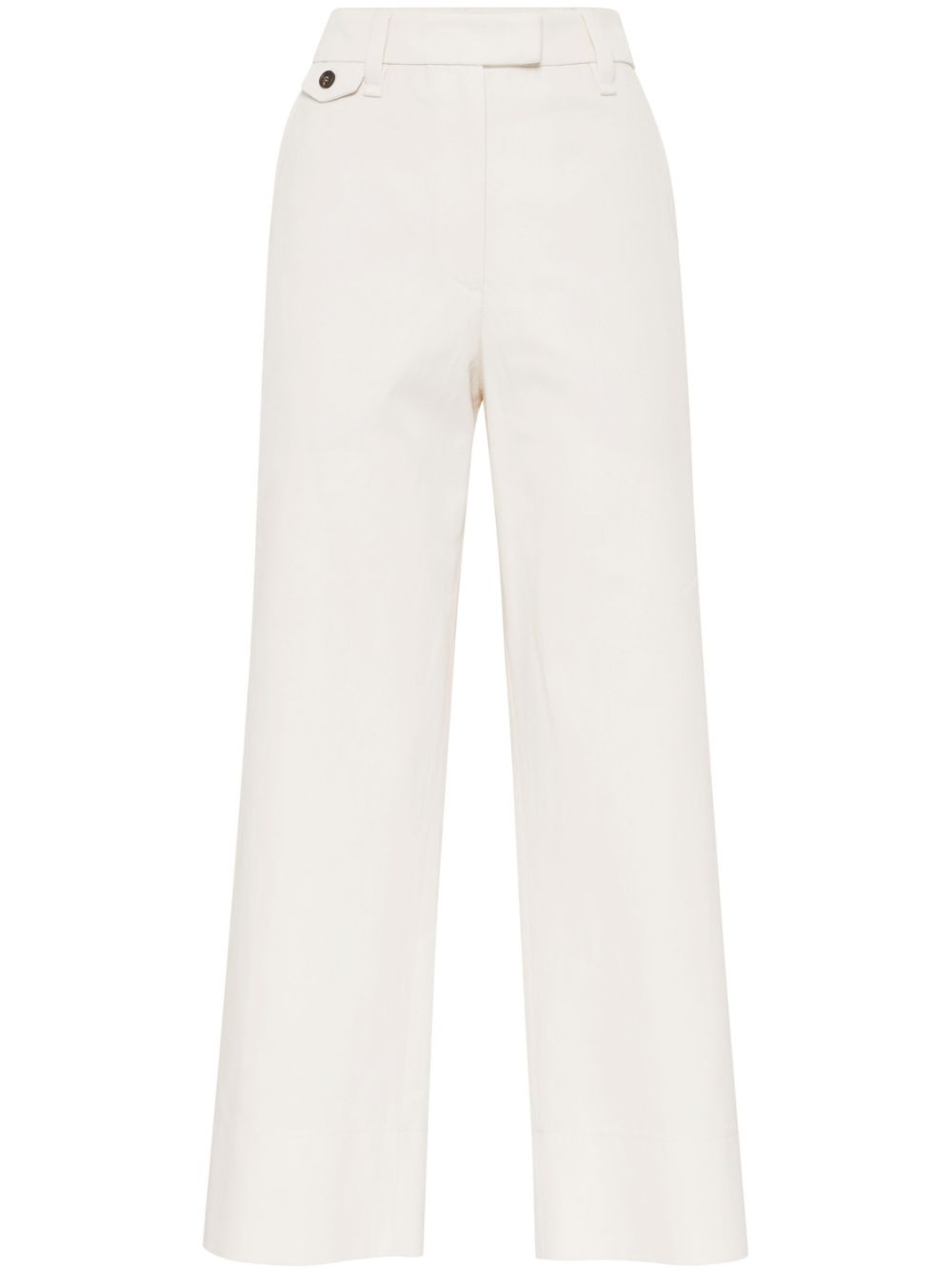 Brunello Cucinelli cropped chino trousers - White