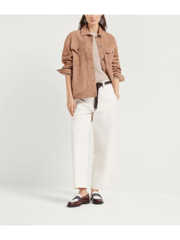 Brunello Cucinelli クロップド チノパンツ | ホワイト