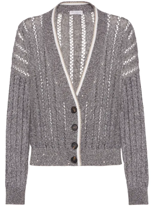 BRUNELLO CUCINELLI ダークグレー カーディガン
