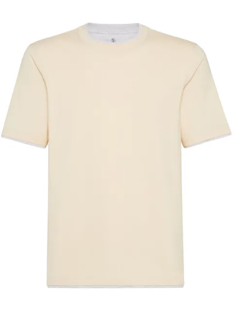 Brunello Cucinelli playera bajos con detalle a capas