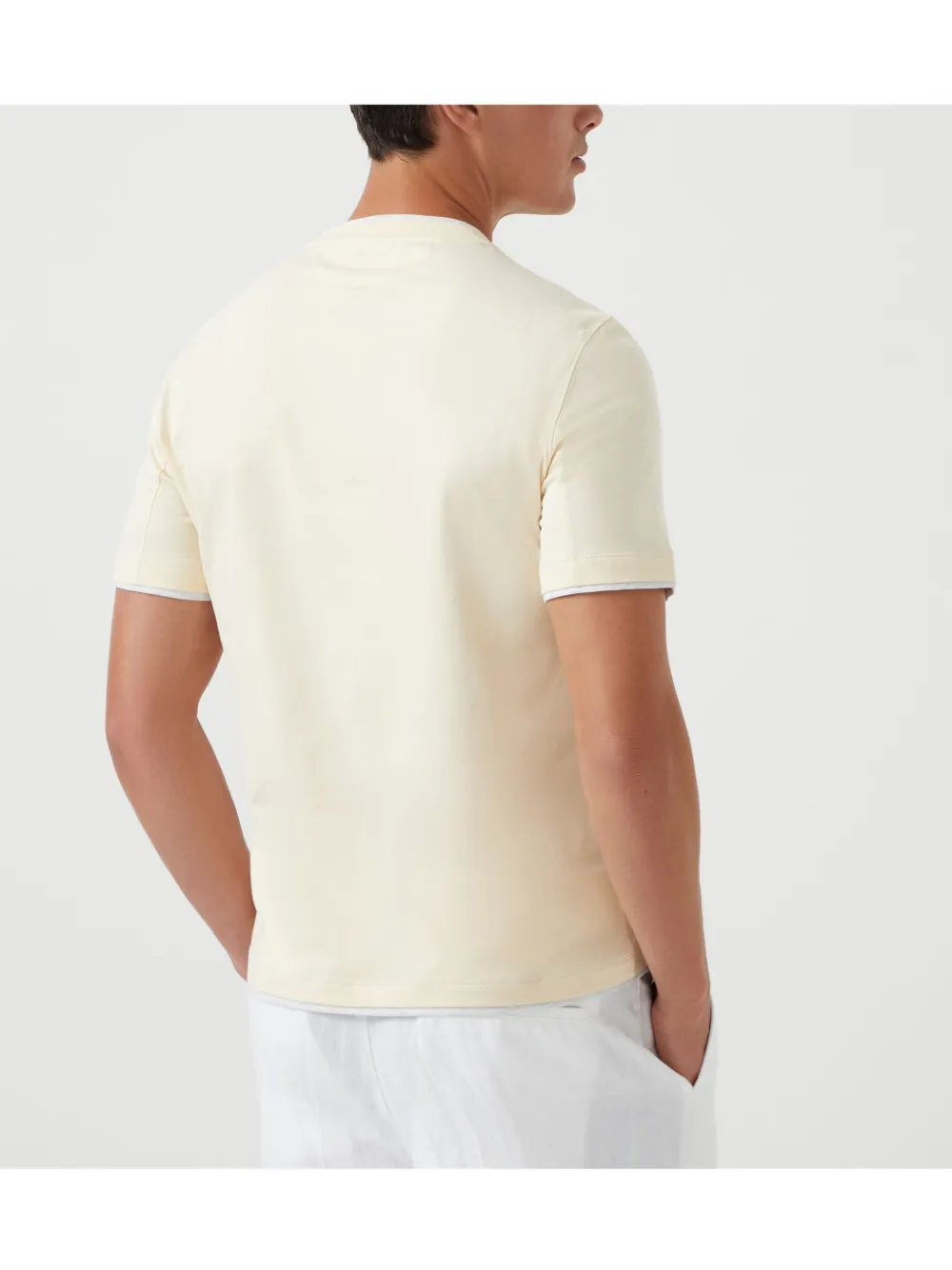 Brunello Cucinelli T-shirt met gelaagd detail Beige