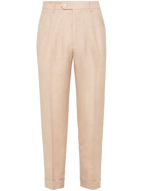 Pantalon à motif Prince de Galles - Brunello Cucinelli - Modalova